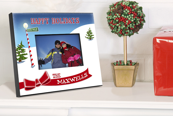 Personalized North Pole Holiday Picture Frame