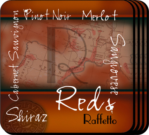 Personalized Vintage Wine Coaster Set