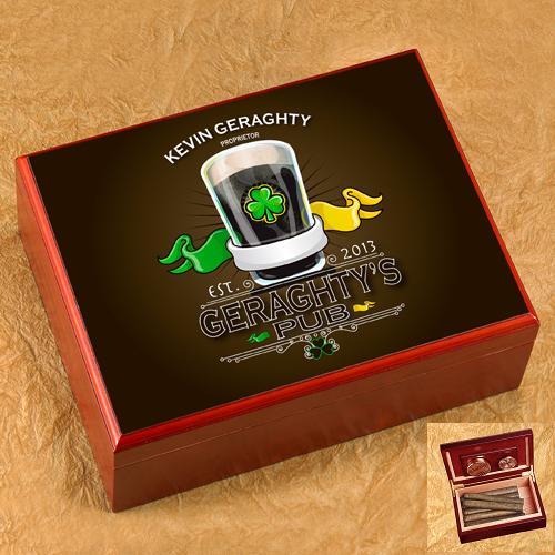 Personalized Premium Cherry Wood Humidor GC464
