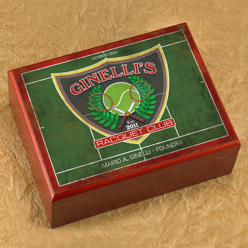 Personalized Premium Cherry Wood Humidor