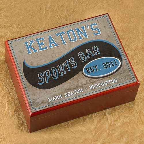 Personalized Premium Cherry Wood Humidor