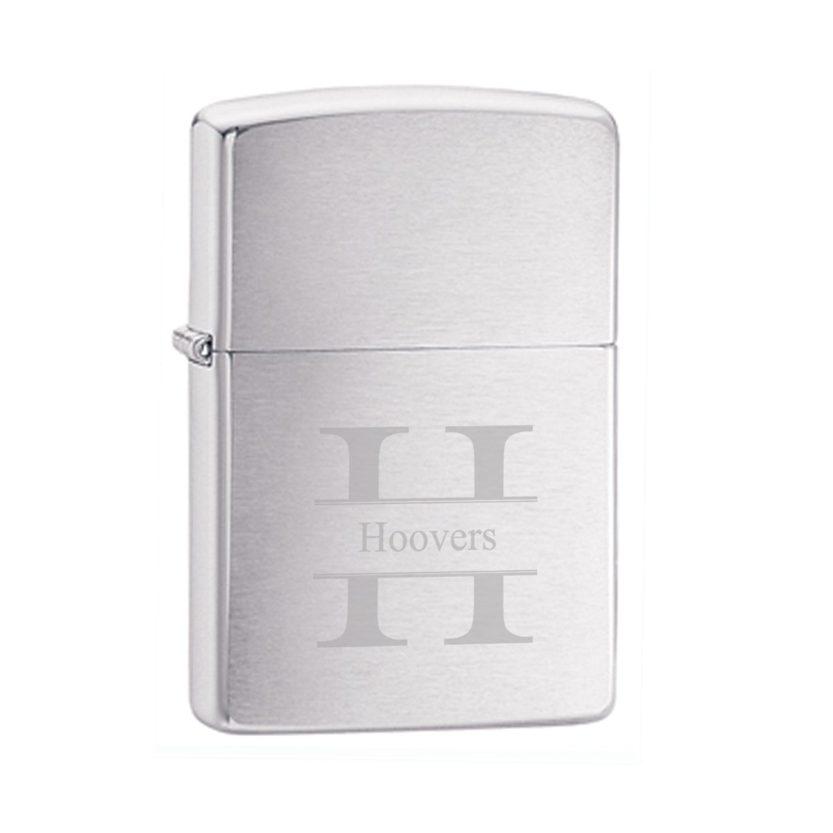 Engraved Brushed Chrome Zippo Lighter