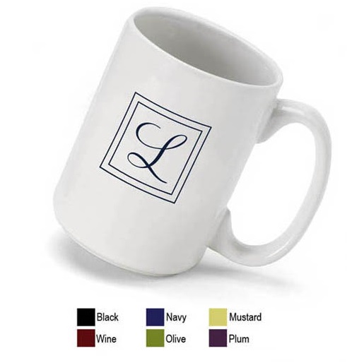 Monogrammed 15oz Coffee Mug