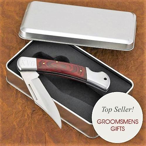 Engraved Yukon Lock Back Knife With Tin Box GC640