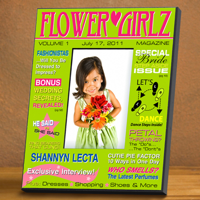 Personalized Flower Girl Magazine Cover Picture Frame