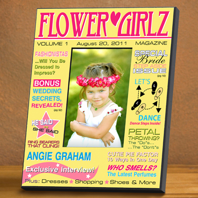Personalized Flower Girl Magazine Cover Picture Frame