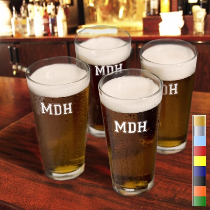 Personalized College Varsity Club Pint Glass Set GC706
