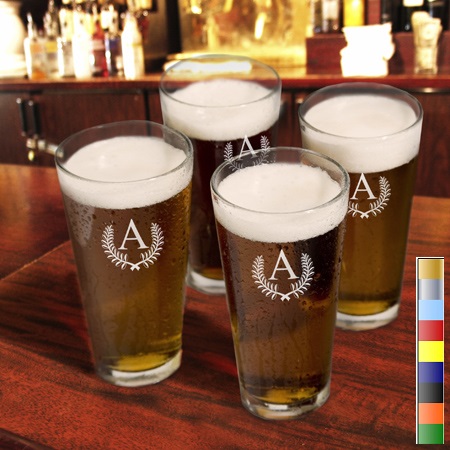 Personalized College Varsity Club Pint Glass Set