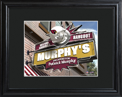 Personalized NFL Bar Black Wood Framed Print
