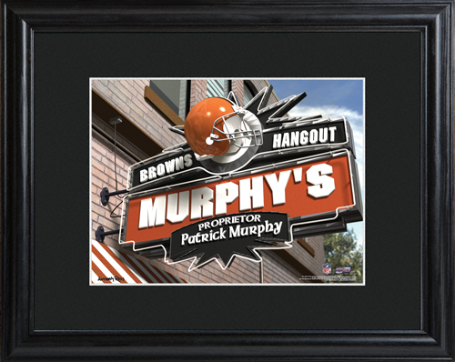 Personalized NFL Bar Black Wood Framed Print