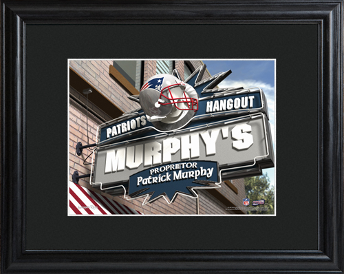 Personalized NFL Bar Black Wood Framed Print