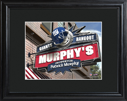 Personalized NFL Bar Black Wood Framed Print
