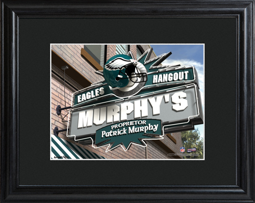 Personalized NFL Bar Black Wood Framed Print