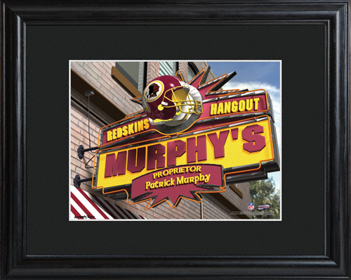 Personalized NFL Bar Black Wood Framed Print
