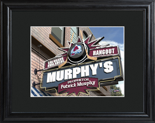 Personalized NHL Wood Framed Wall Print