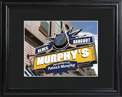 Personalized NHL Wood Framed Wall Print