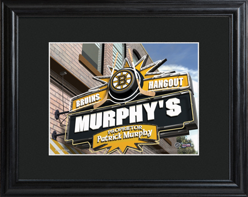 Personalized NHL Wood Framed Wall Print