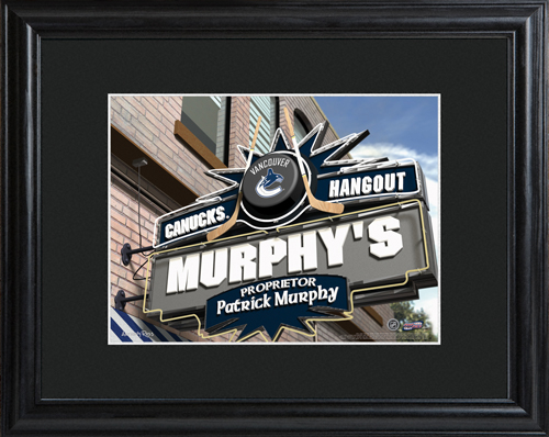 Personalized NHL Wood Framed Wall Print