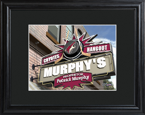 Personalized NHL Wood Framed Wall Print