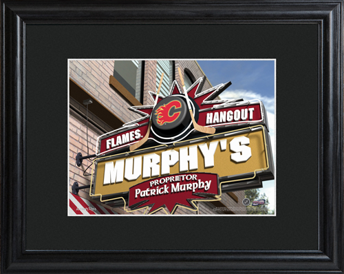 Personalized NHL Wood Framed Wall Print