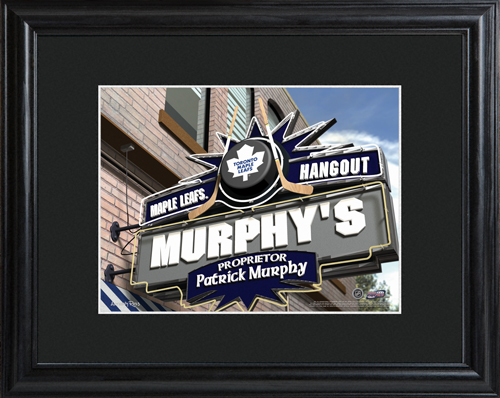 Personalized NHL Wood Framed Wall Print