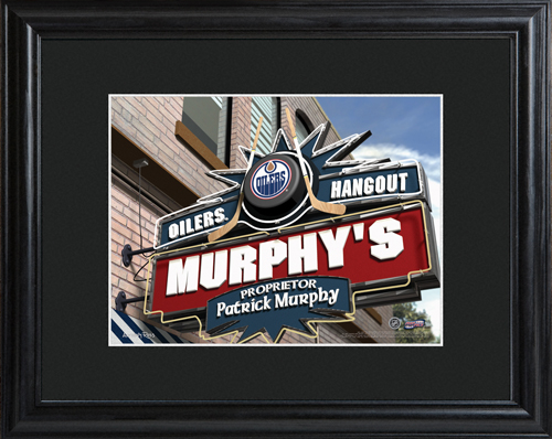 Personalized NHL Wood Framed Wall Print