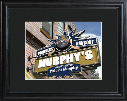 Personalized NHL Wood Framed Wall Print