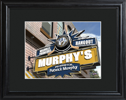 Personalized NHL Wood Framed Wall Print