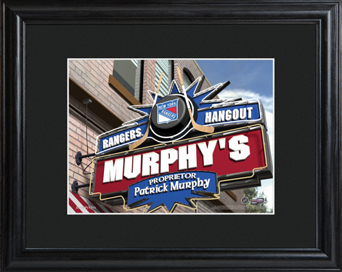 Personalized NHL Wood Framed Wall Print