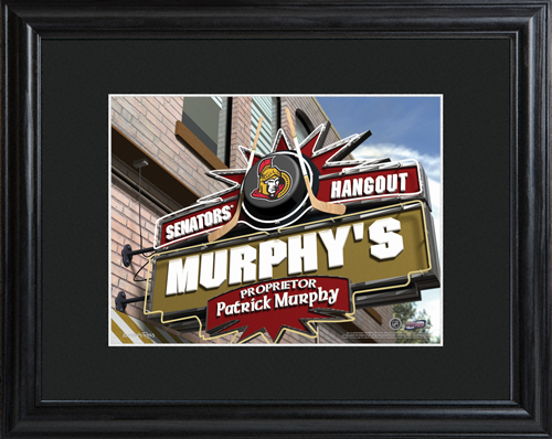 Personalized NHL Wood Framed Wall Print