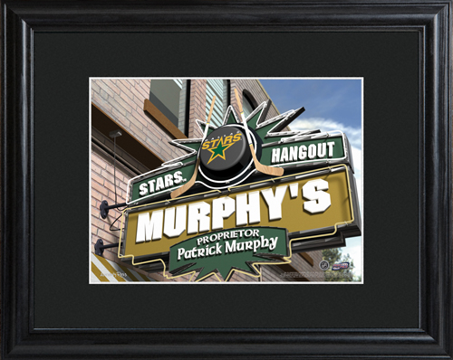 Personalized NHL Wood Framed Wall Print