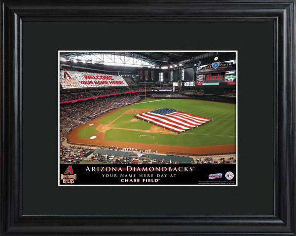 Custom MLB Stadium Black Framed Print