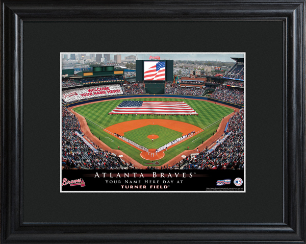 Custom MLB Stadium Black Framed Print
