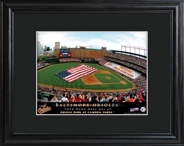 Custom MLB Stadium Black Framed Print