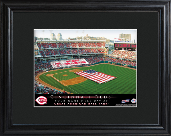 Custom MLB Stadium Black Framed Print