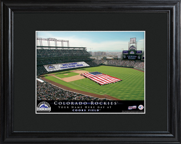 Custom MLB Stadium Black Framed Print