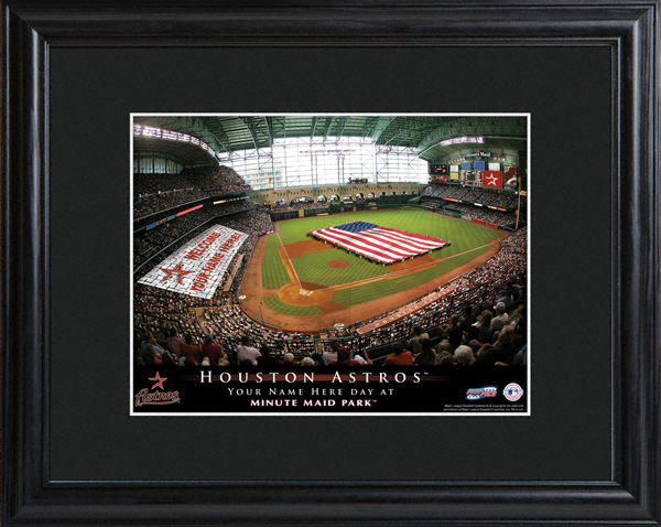 Custom MLB Stadium Black Framed Print
