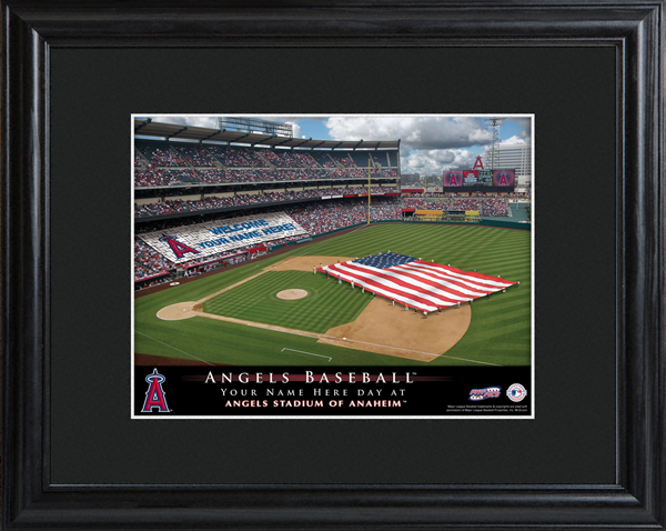 Custom MLB Stadium Black Framed Print