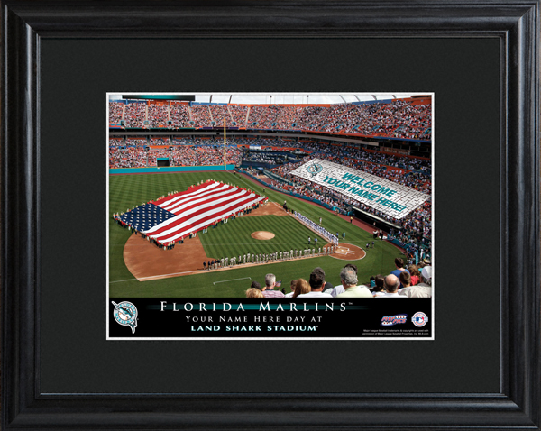 Custom MLB Stadium Black Framed Print