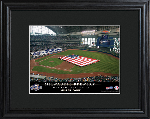Custom MLB Stadium Black Framed Print