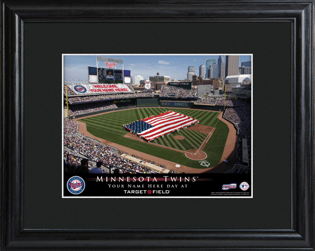 Custom MLB Stadium Black Framed Print