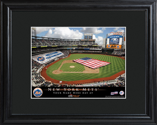 Custom MLB Stadium Black Framed Print