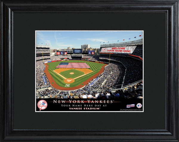 Custom MLB Stadium Black Framed Print
