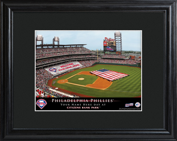 Custom MLB Stadium Black Framed Print