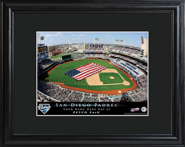 Custom MLB Stadium Black Framed Print