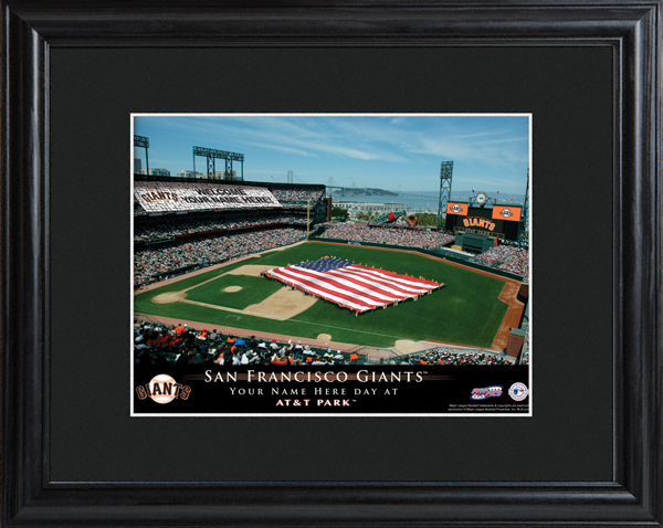 Custom MLB Stadium Black Framed Print