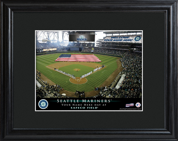 Custom MLB Stadium Black Framed Print
