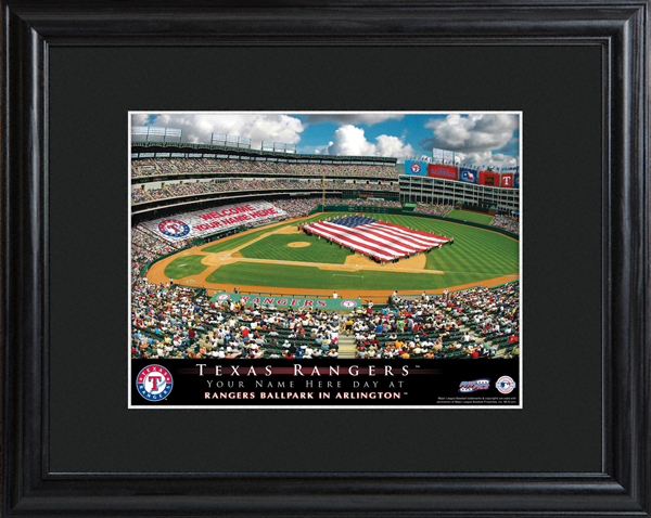 Custom MLB Stadium Black Framed Print