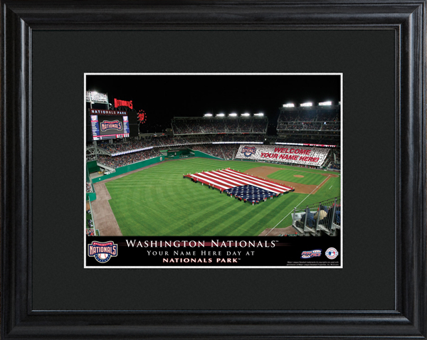 Custom MLB Stadium Black Framed Print