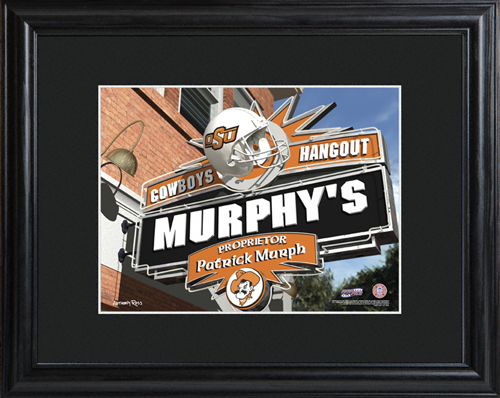 Custom College Hangout Black Wood Framed Print